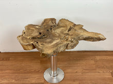 TS01 Live edge free form teak root wood slab 32" x 23"