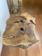 TS02 Live edge free form teak root wood slab 28" x 23"