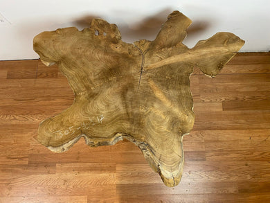 TS05 Live edge free form teak root wood slab 40