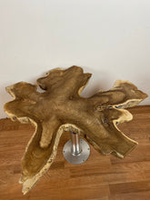TS06 Live edge free form teak root wood slab 35" x 36"