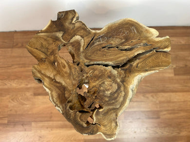 TS08 Live edge free form teak root wood slab 26