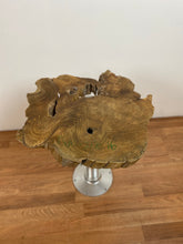 TS10 Live edge free form teak root wood slab 21" x 20"