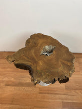 TS13 Live edge free form teak root wood slab 21" x 22"