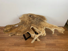 TS16 Live edge free form teak root wood slab 55" x 36"