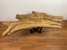 TS18 Live edge free form teak root wood slab 69" x 32"