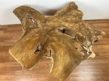 TS20 Live edge free form teak root wood slab 48" x 48"