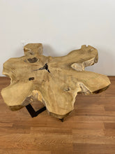 TS21 Live edge free form teak root wood slab 39" x 38"