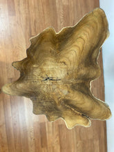 TS22 Live edge free form teak root wood slab freeform coffee table 31" x 28"
