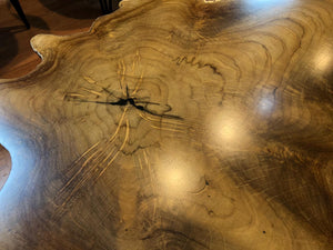 TS22 Live edge free form teak root wood slab freeform coffee table 31" x 28"