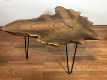 TS22 Live edge free form teak root wood slab freeform coffee table 31" x 28"