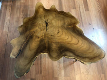 TS22 Live edge free form teak root wood slab freeform coffee table 31" x 28"