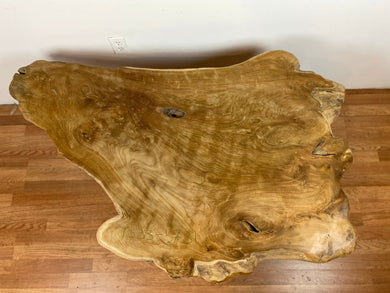 TS33 Live edge free form teak root wood slab 57