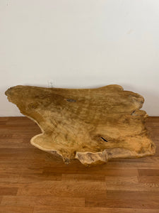 TS33 Live edge free form teak root wood slab 57" x 30