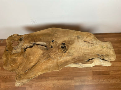 TS34 Live edge free form teak root wood slab 55