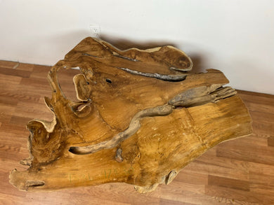 TS36 Live edge free form teak root wood slab 43