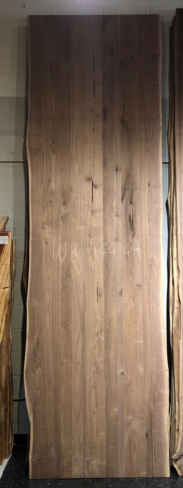 w81-14444 Live edge walnut wood 144x44