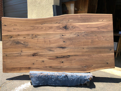 Live edge walnut - clear white finish