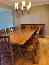 Live edge walnut dining table