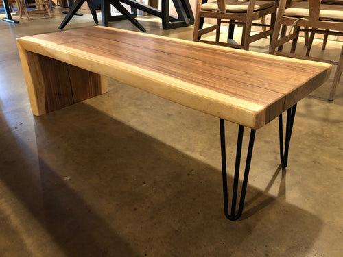Waterfall acacia wood coffee table