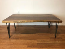 Live edge walnut wood coffee table