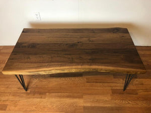 Live edge walnut wood coffee table